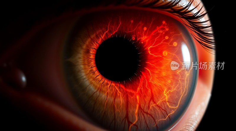 红色瞳孔下的神秘视线