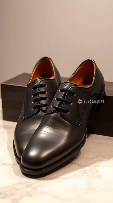黑色皮鞋展示