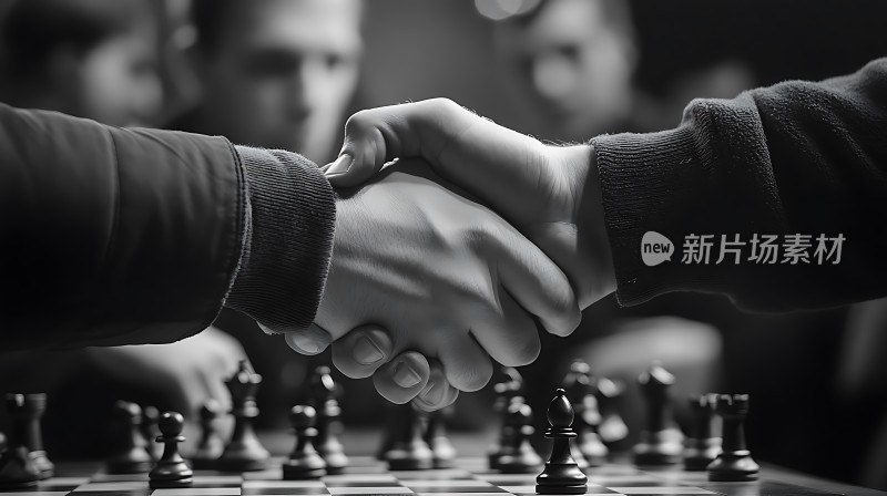 棋局结束握手言和