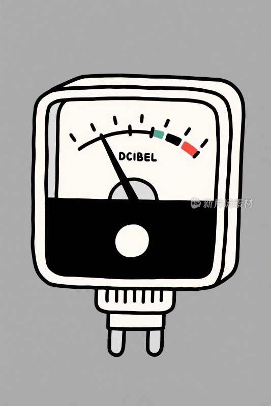 卡通电表插画