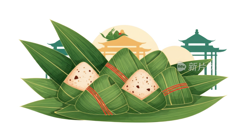 端午节国潮粽子元素