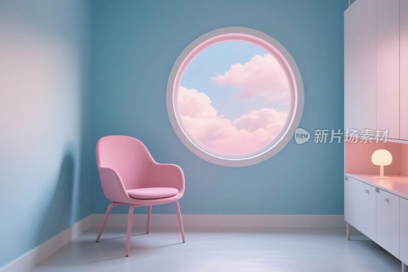 简约室内场景插画