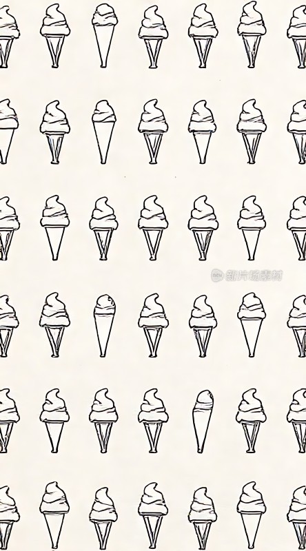 冰淇淋甜筒图案集