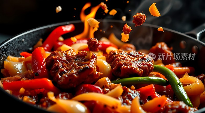 香辣牛肉炒蔬菜