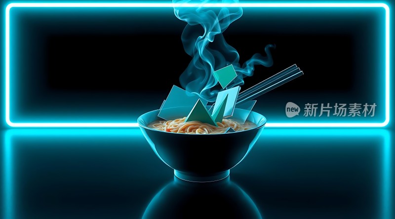 新片场素材 热气腾腾的泡面