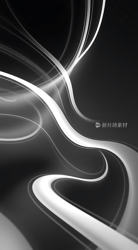 黑白交织的光影流动