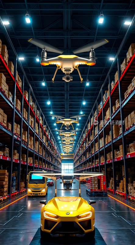 智能物流仓库无人机与无人车协同作业