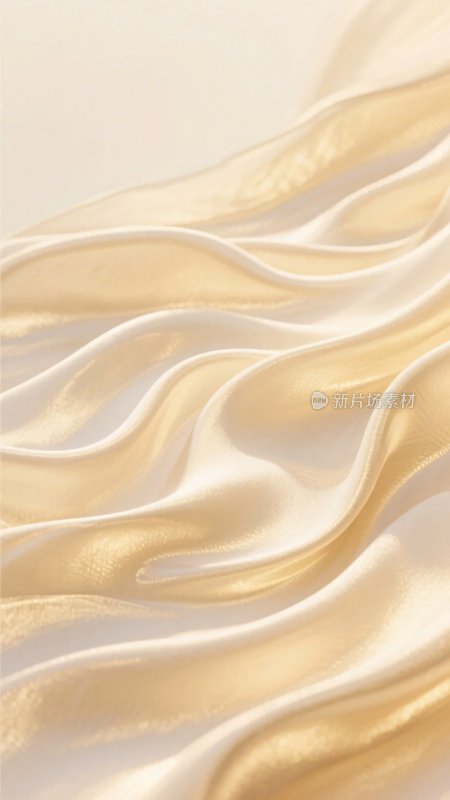 柔滑米白色丝绸纹理画面