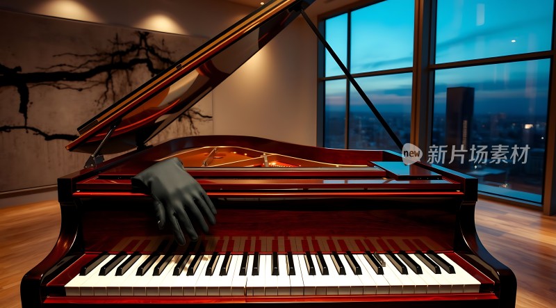 钢琴上的神秘手套