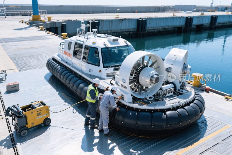 港口气垫船维护场景