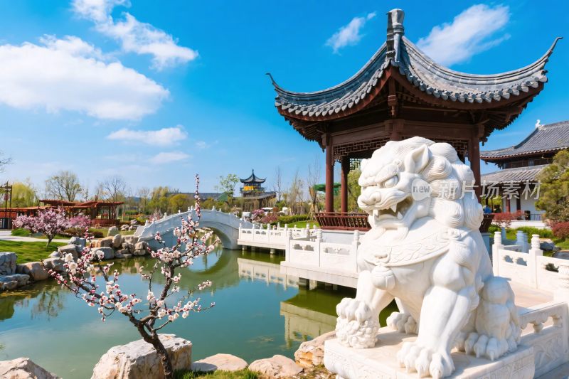 古典园林风景图