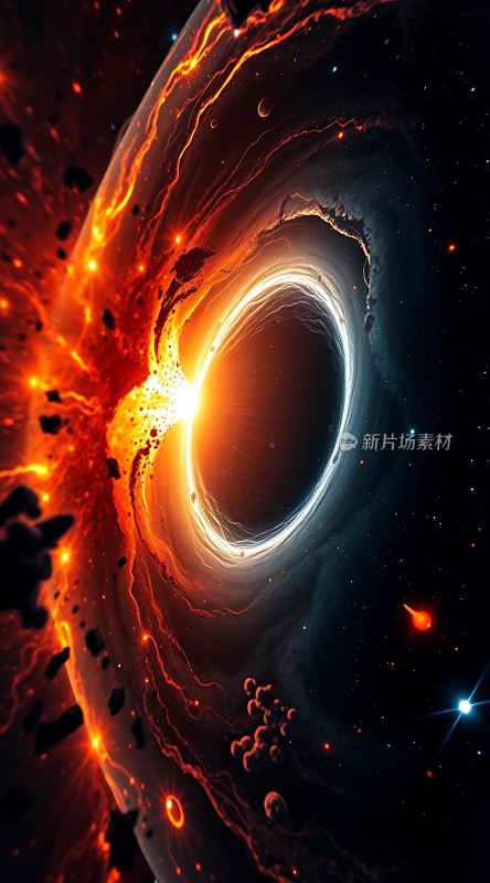 宇宙黑洞吞噬星辰