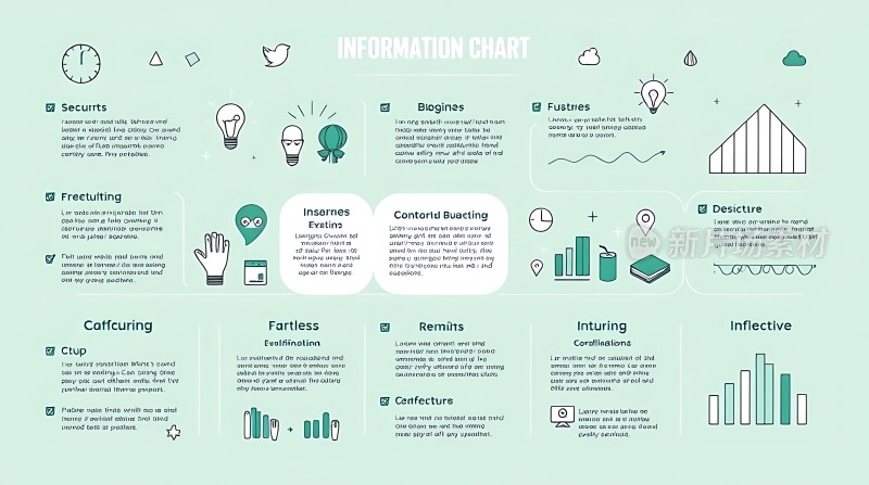 信息图表多种概念与数据可视化展示