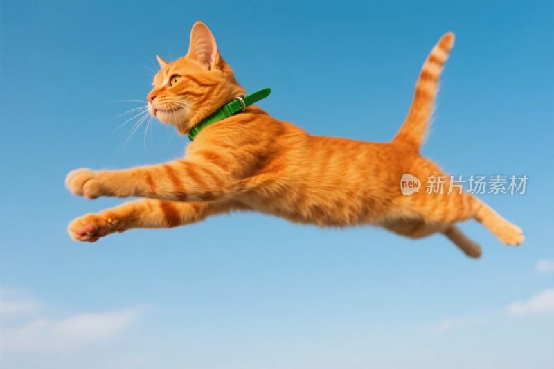跳跃橘猫插画