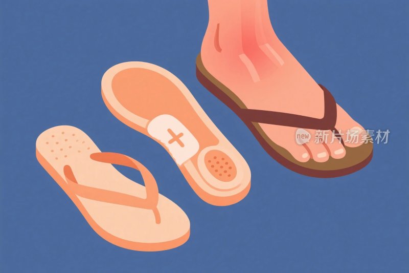 拖鞋插画展示