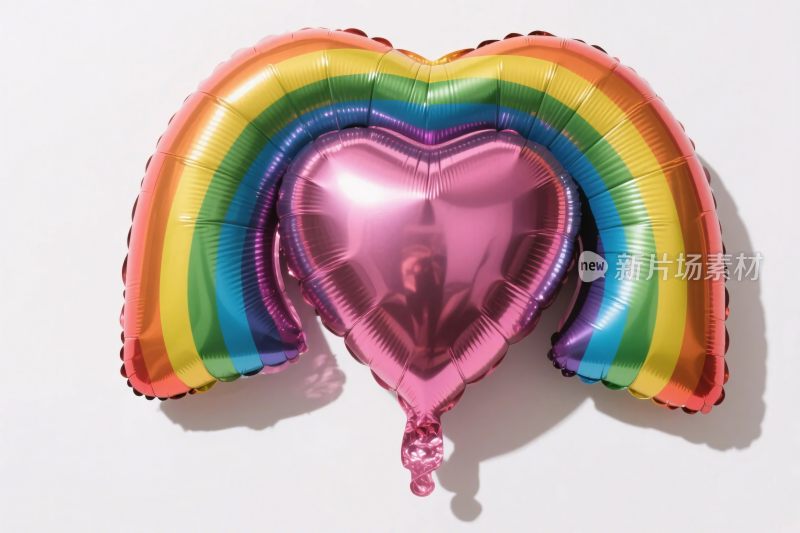 彩虹爱心气球装饰