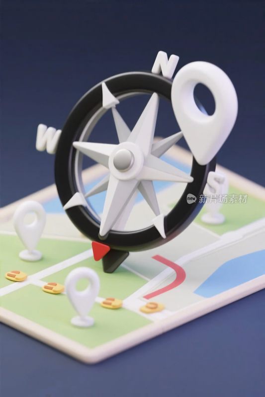 指南针地图模型