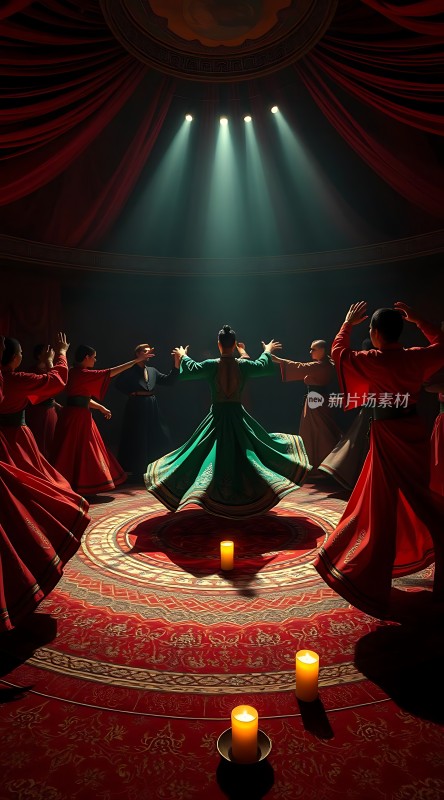 舞台上的烛光舞者