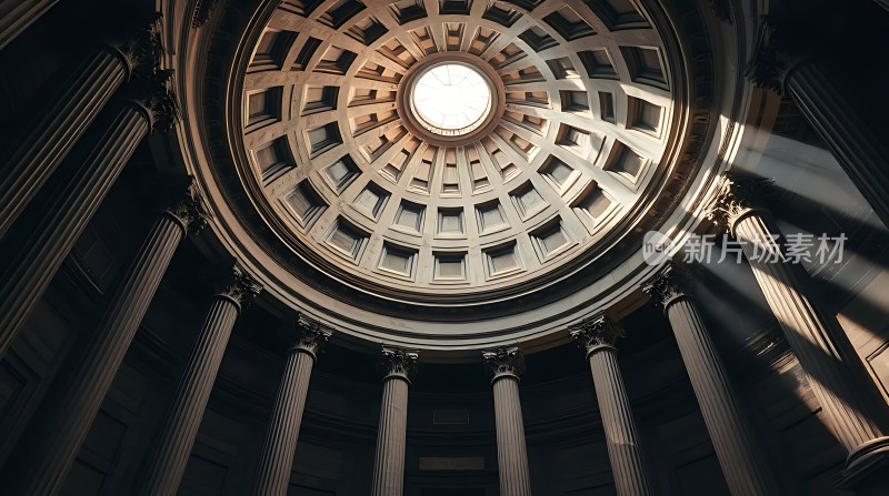 阳光下的宏伟圆顶建筑
