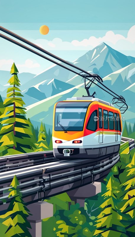 现代单轨火车图标