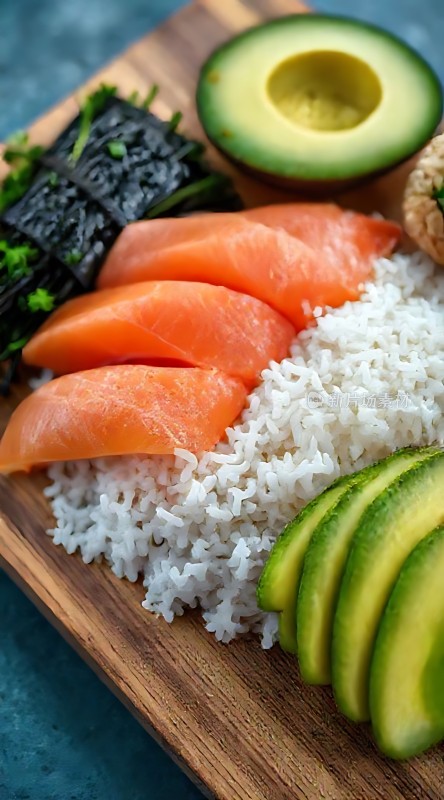 三文鱼牛油果寿司拼盘