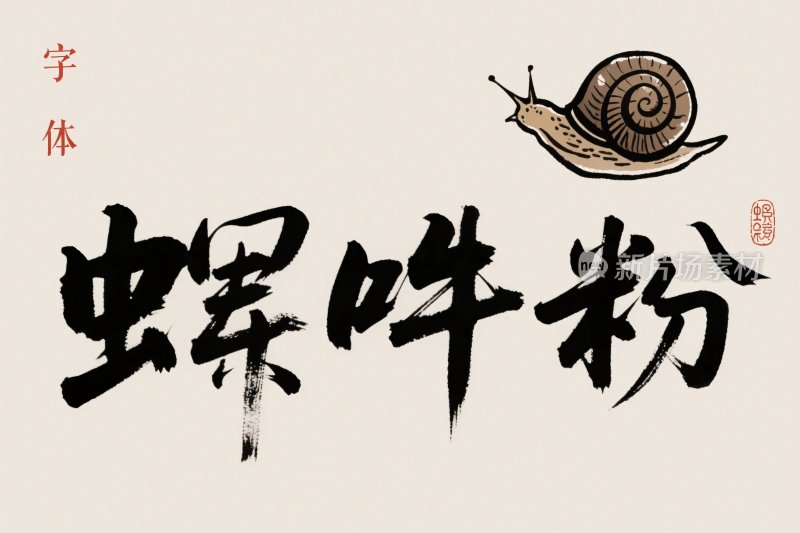 螺牛书法艺术字