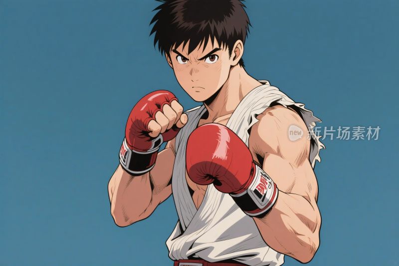 格斗动漫角色插画
