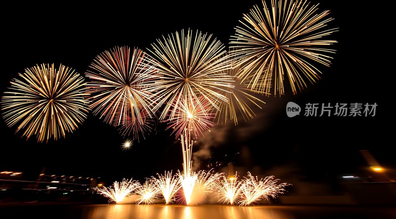 夜空烟花绽放璀璨夺目