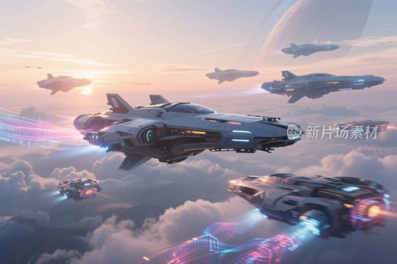 科幻星际飞船飞行场景