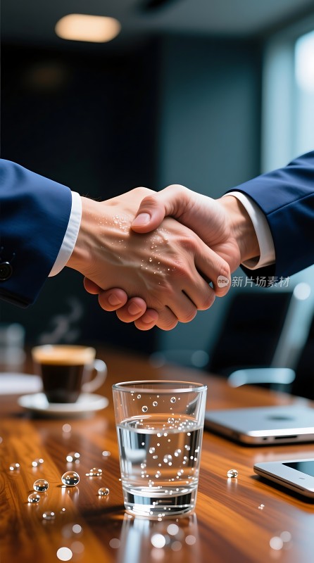 商务合作握手共赢