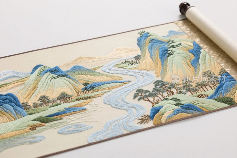 中国传统山水画卷