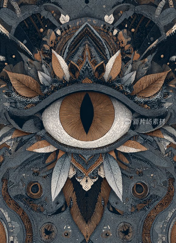 神秘眼睛插画艺术