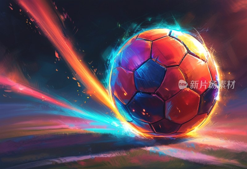 彩光足球飞舞