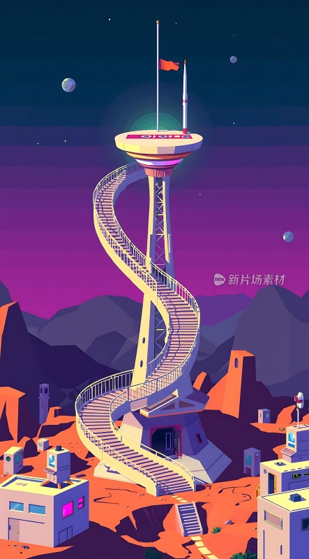 太空探索塔通往宇宙的螺旋之路