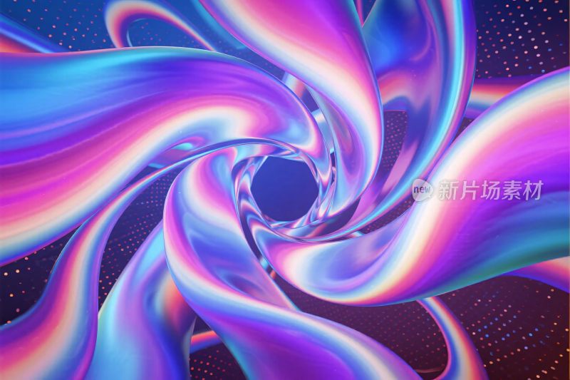 彩色漩涡艺术插画