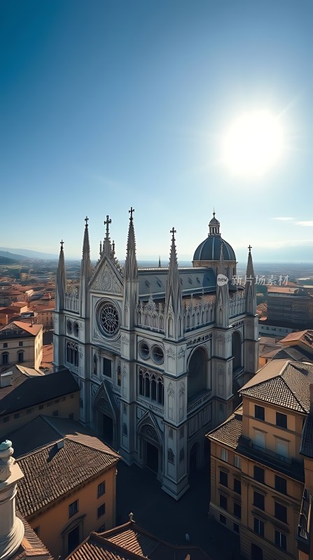 阳光下的宏伟教堂