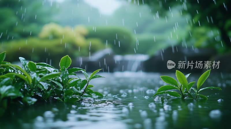 雨珠8雨后的清新 雨中绿意