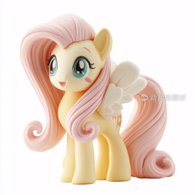 可爱粉色小马玩偶形象