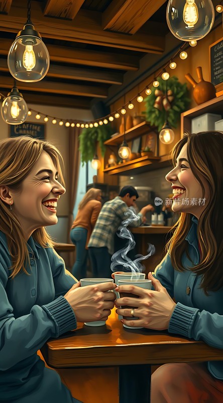 朋友相聚温馨时刻