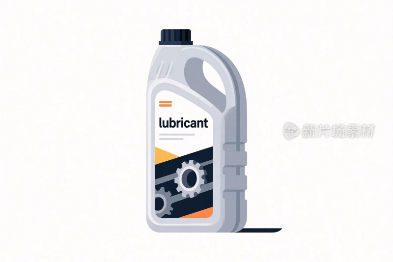 润滑油瓶插画