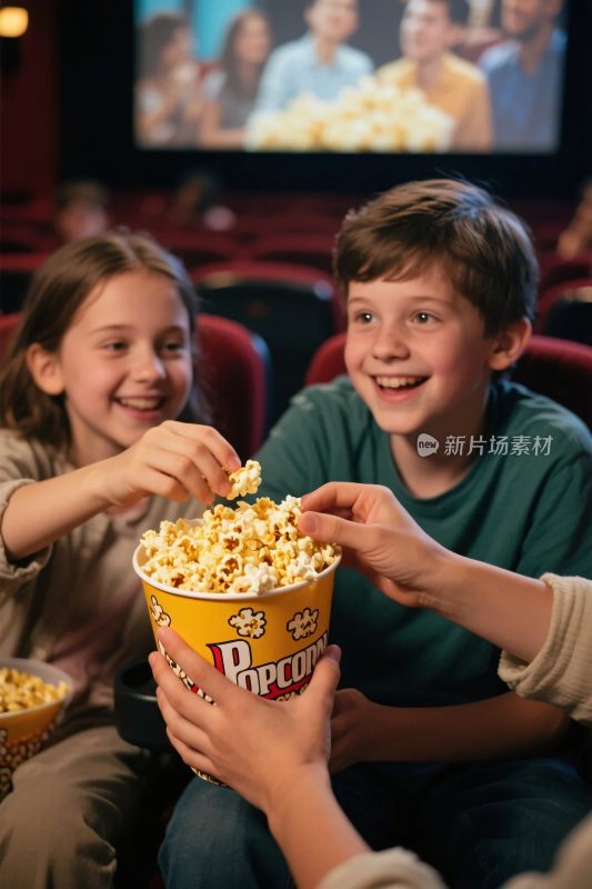 电影院中分享爆米花