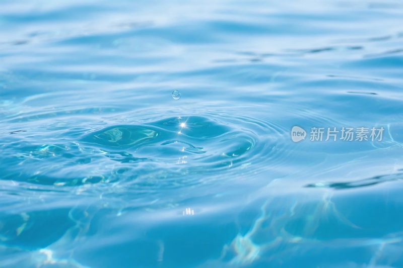 蓝色水波涟漪景观