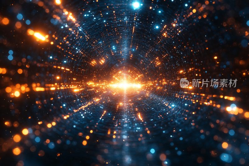 绚丽星空粒子放射特效画面