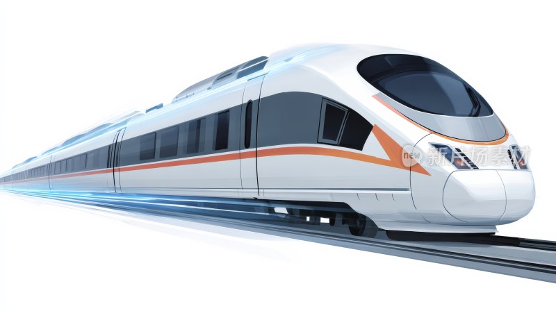 行驶中的高铁动车