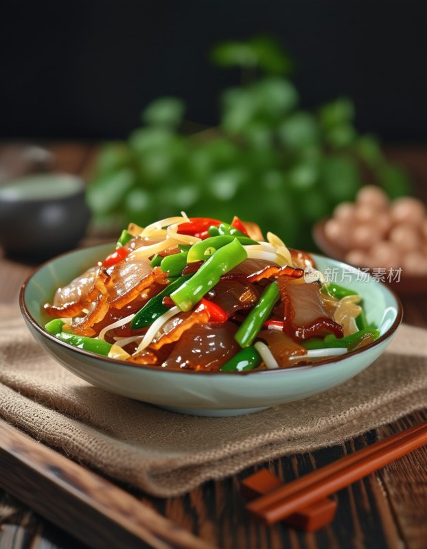 家常小炒猪皮豆芽