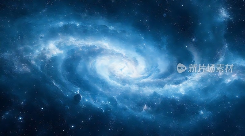 蓝色星系旋涡之美