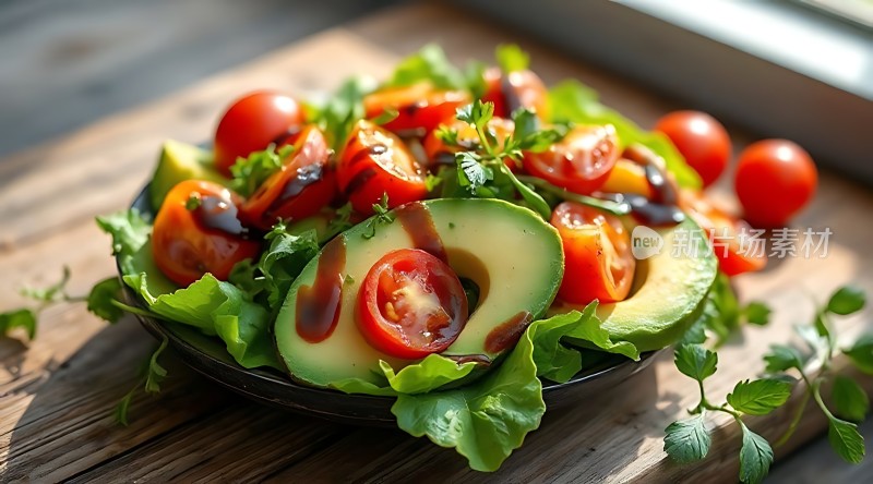 阳光下的美味沙拉