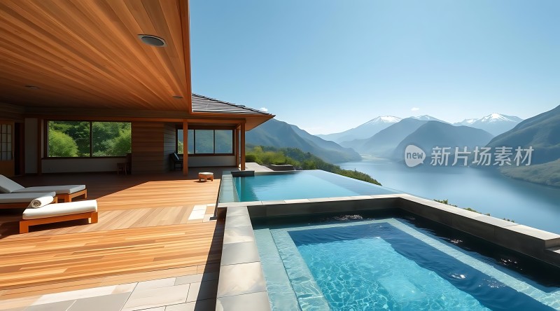 湖景木屋泳池休闲度假胜地