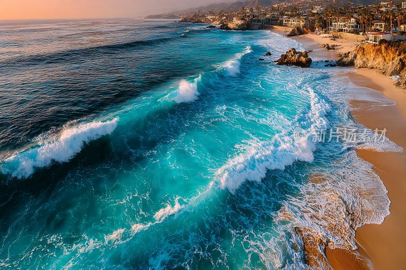 美丽的海边日落景象