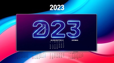 2023年日历数字223新片场素材